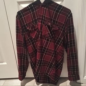 No Boundaries button up hoodie